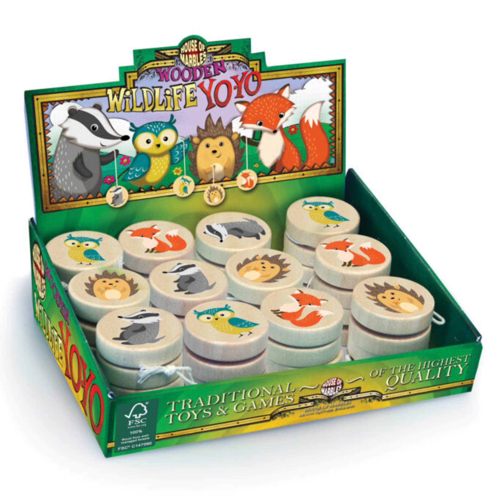 House Of Marbles Wooden Wildlife Yoyo
