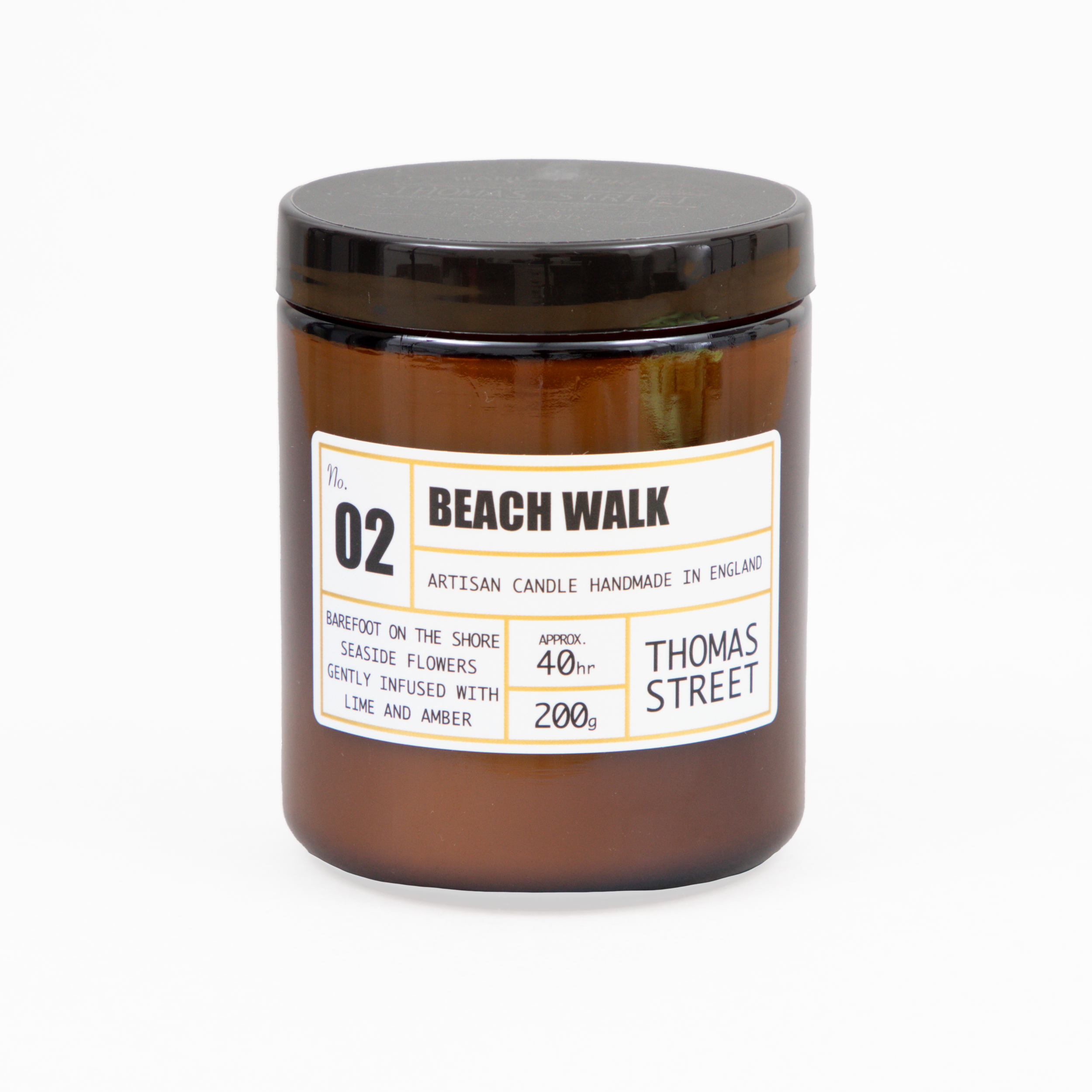 THOMAS STREET CANDLES #2 Beach Walk Glass Candle (200g)