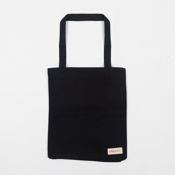 USKEES Black Small Organic Cotton Tote Bag