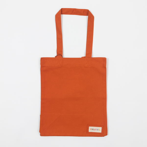 Orange Small Organic Cotton Tote Bag