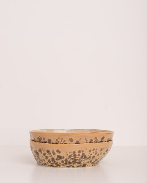 HK Living Ceramic 70s Pasta Bowl Tiger Set Of 2
