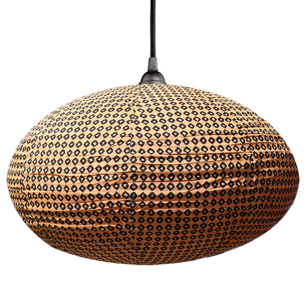 Curiouser and Curiouser Small 60cm Black And Brown Savanna Togo Cotton Pendant Lampshade