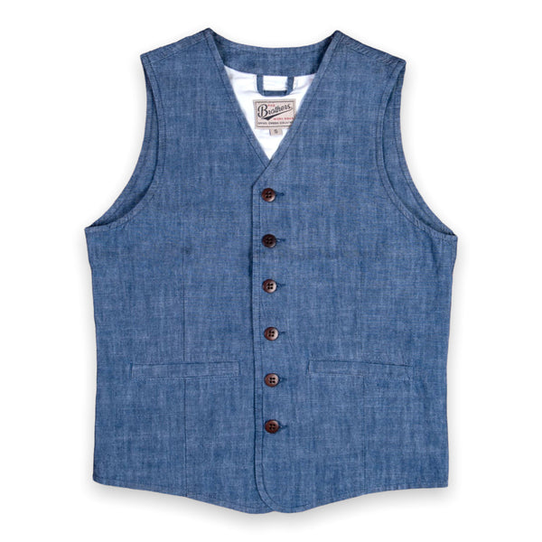 Pike Brothers 1905 Hauler Vest Chambray Selvage