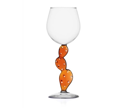 Ichendorf Milano Desert Plant Cactus Wine Glass - amber