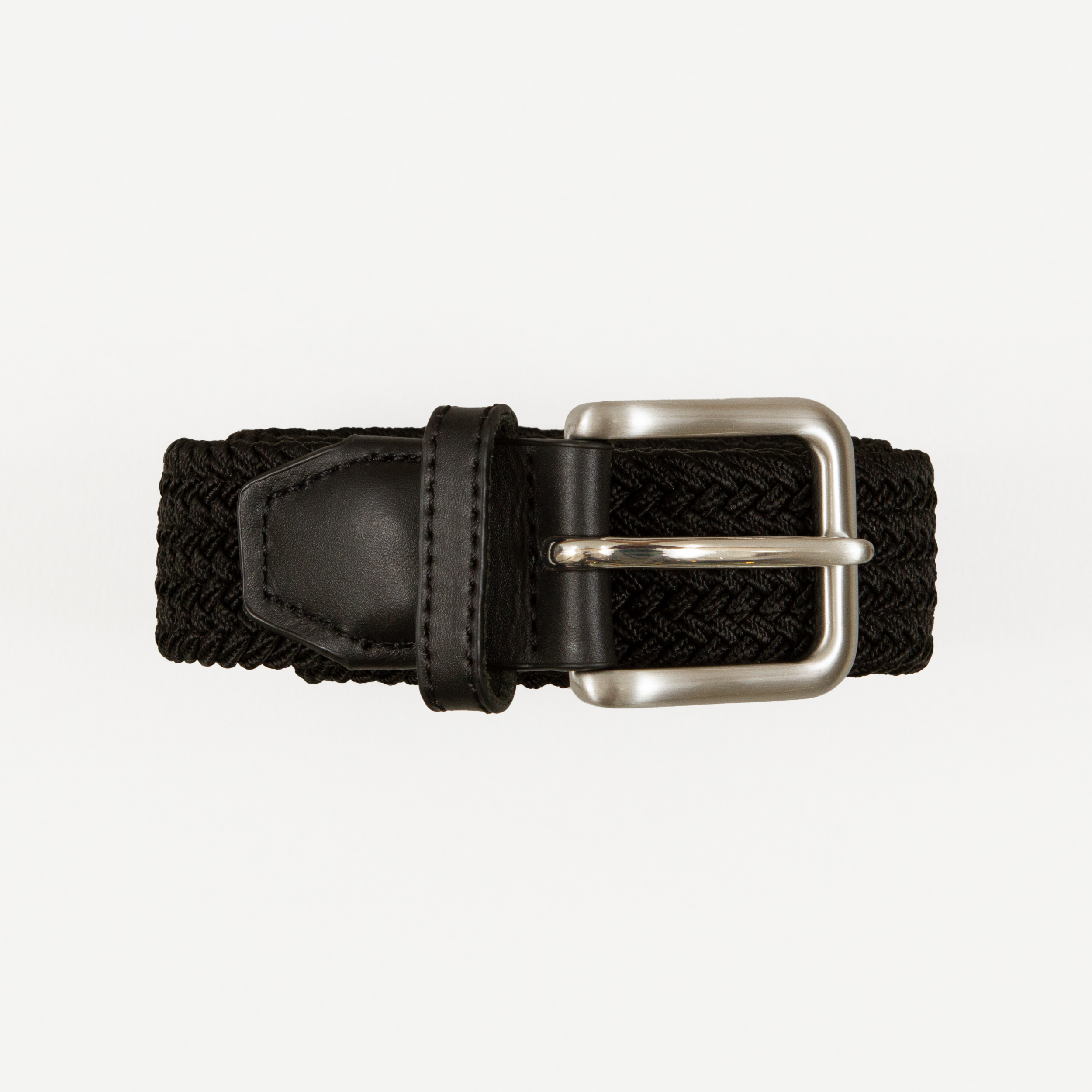 Black Classic Spring Woven Belt