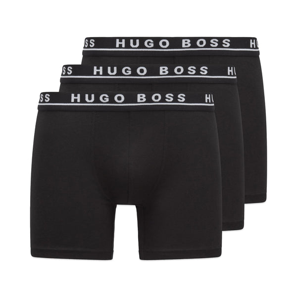 3 Pack Cotton Stretch Boxer Brief - Black