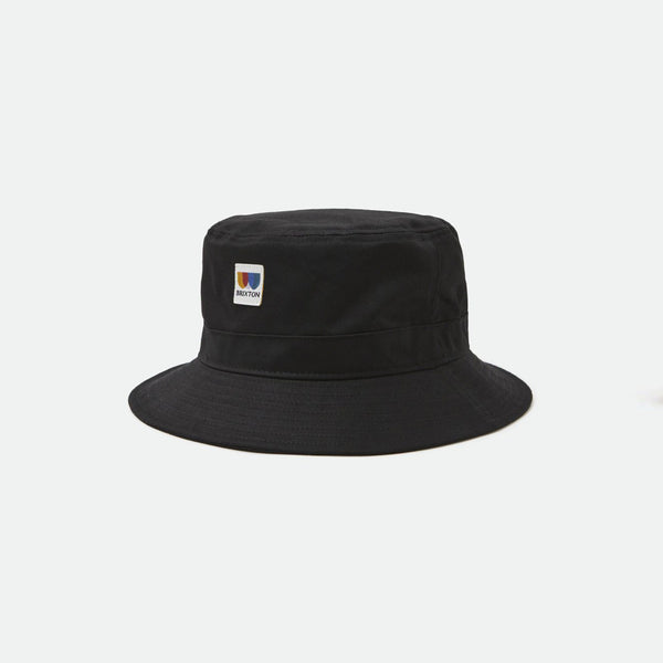 Alton Black Packable Bucket Hat