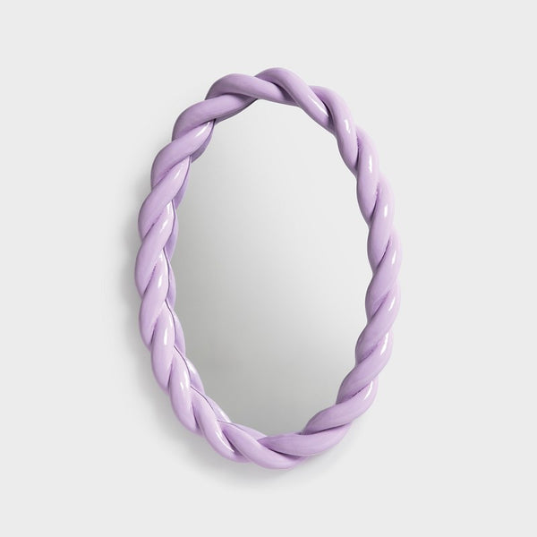 Lilac Braid Oval Mirror