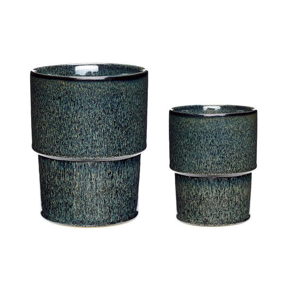 hubsch-small-dark-green-and-blue-ceramic-seed-pot