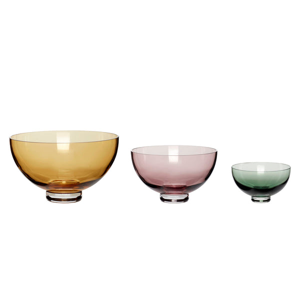Hubsch Large Amber Glass Radient Bowl