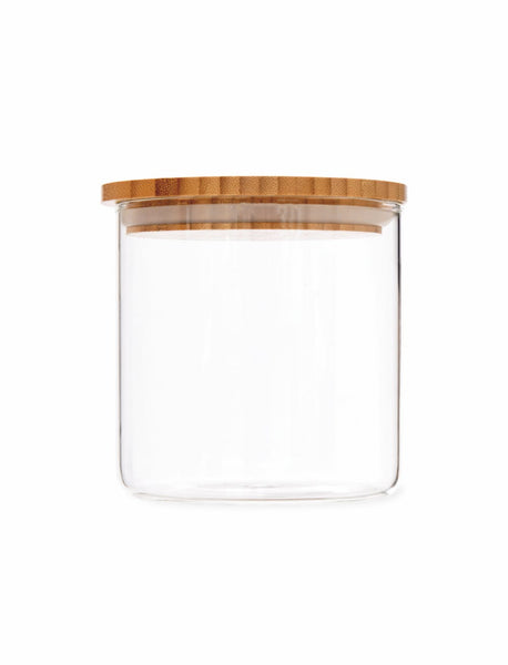 Garden Trading Audley Small Bamboo Lid Glass Storage Jar