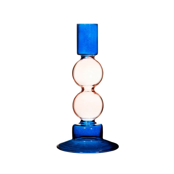 Pink And Blue Two Tone Bubble Candleholder