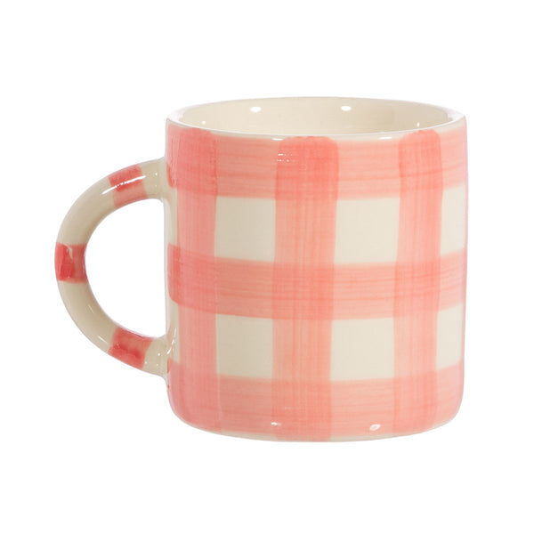 Sass & Belle  Pink Gingham Mug