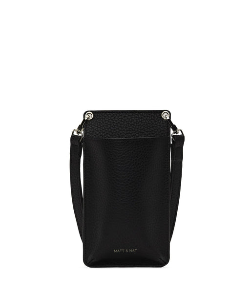 Vegan Shoulder Bag For Smartphone - Cue Purity Black