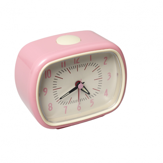 Rex London Pink Retro Alarm Clock