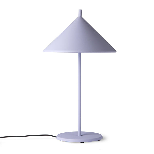 HKliving Metal Triangle Table Lamp, Lilac