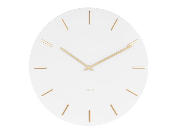Present Time White Charm Wall Clock
