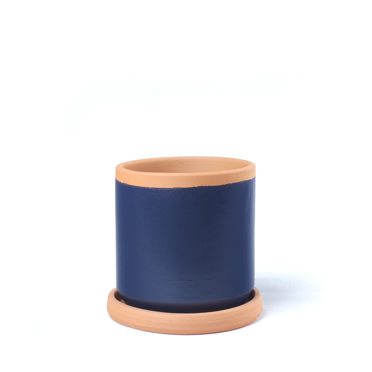 casa atlantica Terracotta Pot Blue XS with saucer