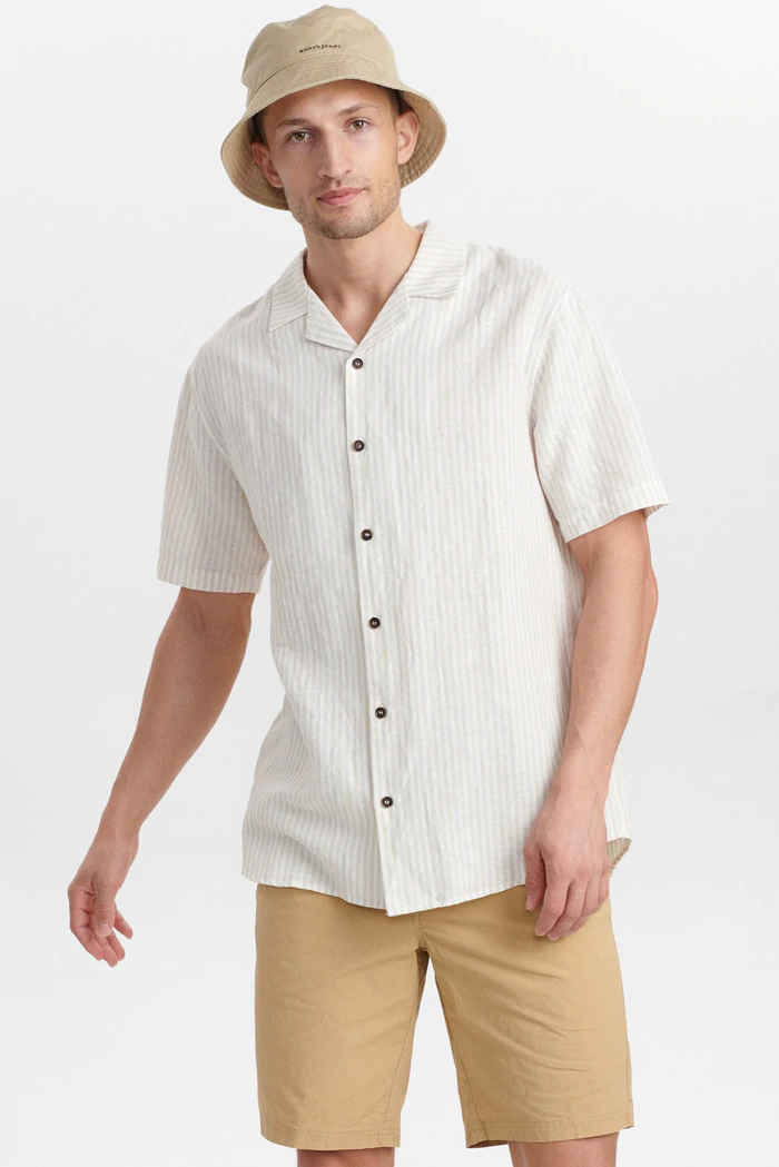 Akleo Cot/Lin Stripe Shirt 900570 5517