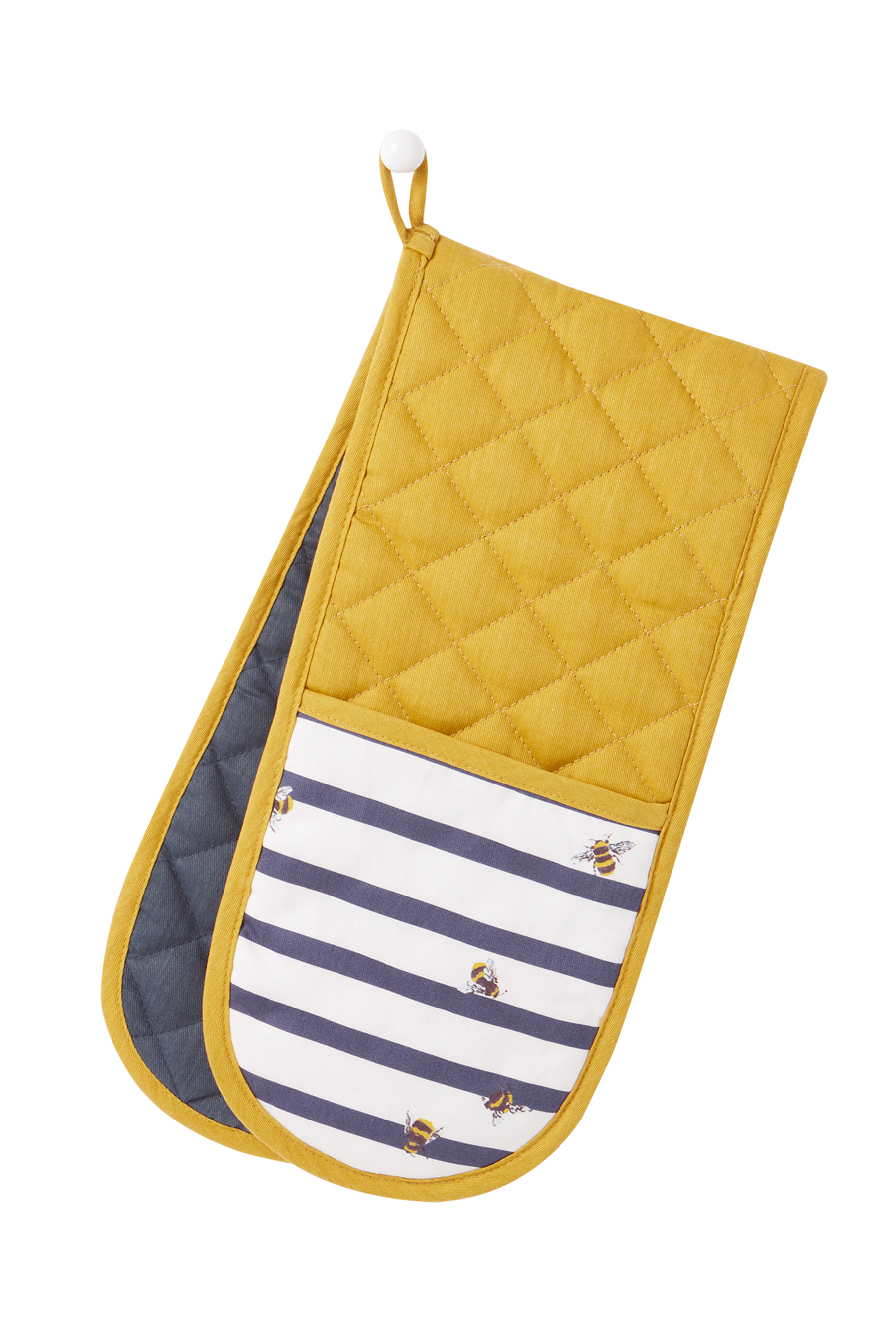 Joules Double Oven Gloves Navy Bee