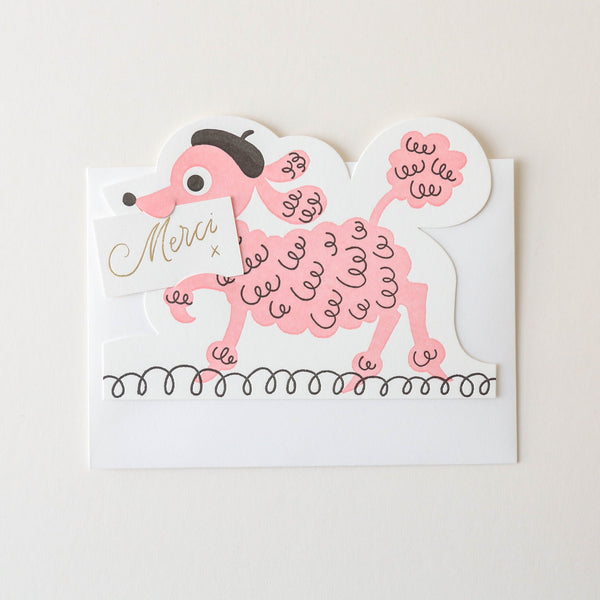 Poodle Post Thank You Card