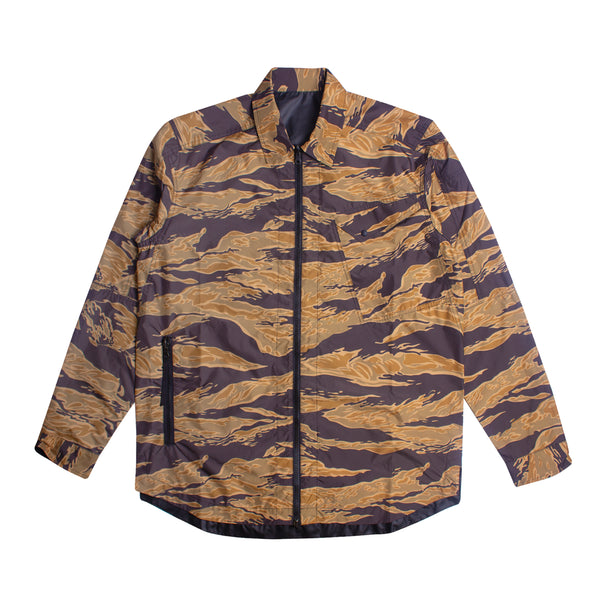 Camo Reversible Packaway Shirt - Golden Tigerskins/black