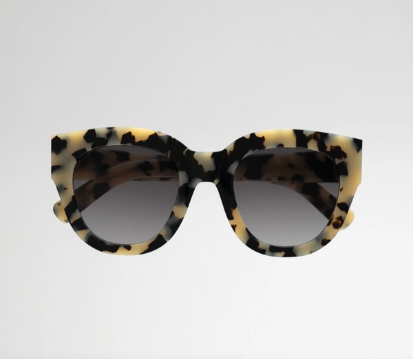 Cleo Black / White Havana Unisex Sunglasses