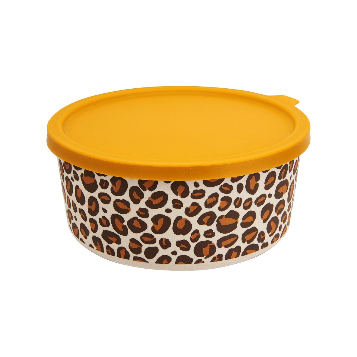 Sass & Belle  Leopard Round Bamboo Lunch Box