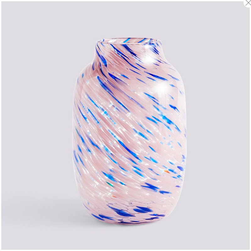 HAY Large Light Pink and Blue Round Splash Vase