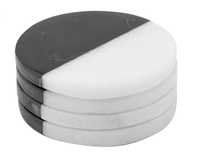 Hill Interiors Set of 4 Marble Coasters