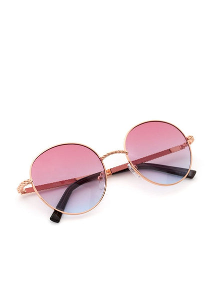 Nali Shop Fiore Round Sunglasses Gold And Pink