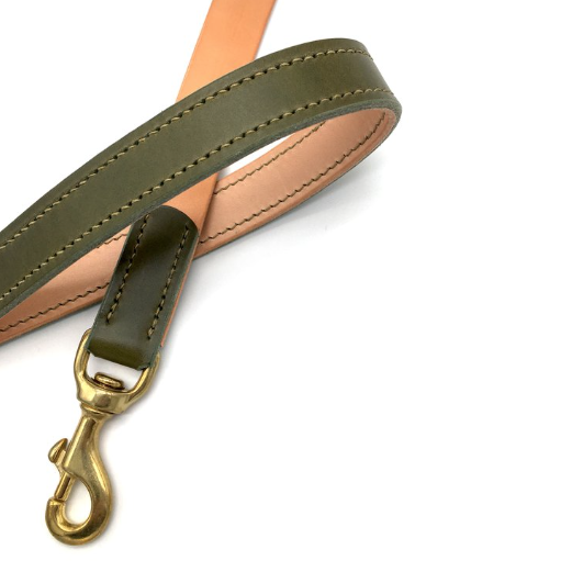 Seldom Found Artisan Leather Lead - Olive