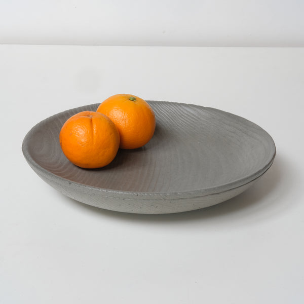 Wood Moulded Concrete Bowl 30cm