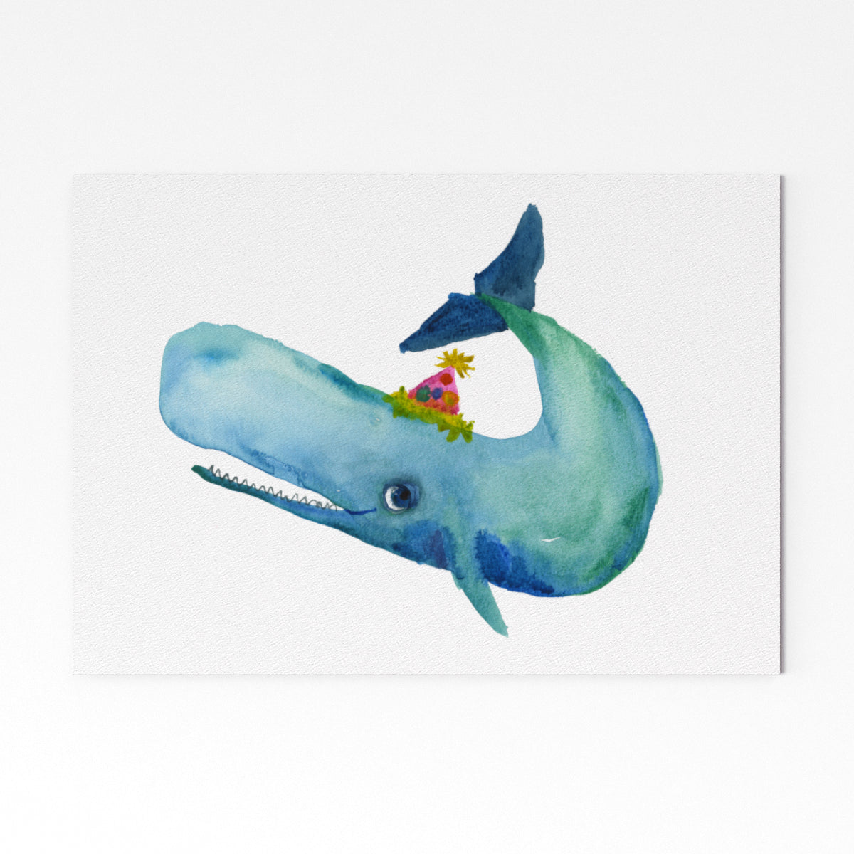 Party Whale Art Print - A4