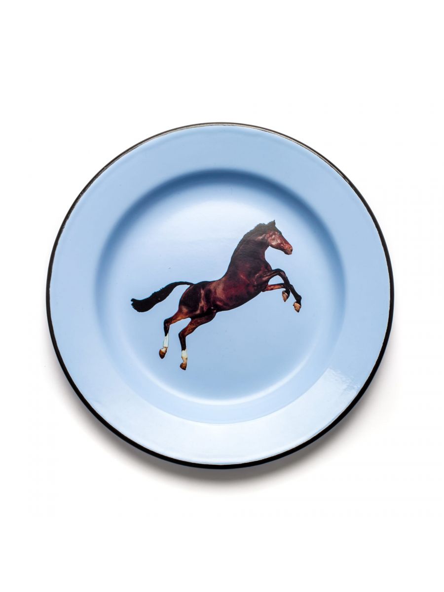 Seletti Toiletpaper Magazine Horse Enamel Plate