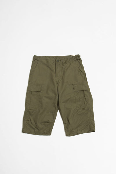 Vintage Fit 6 Pockets Cargo Shorts Army Green