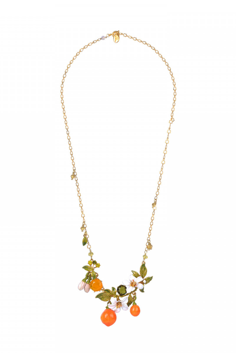 Oranges & Orange Blossom Collar Necklace