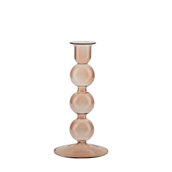 Beige Glass Candleholder