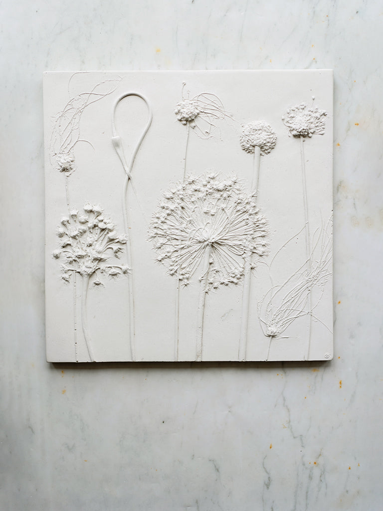 Dutch Alliums Large Concrete Tile