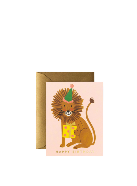 Lion Birthday Card From