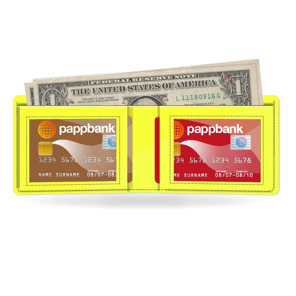 I Like Paper Neon Yellow Paper Wallet