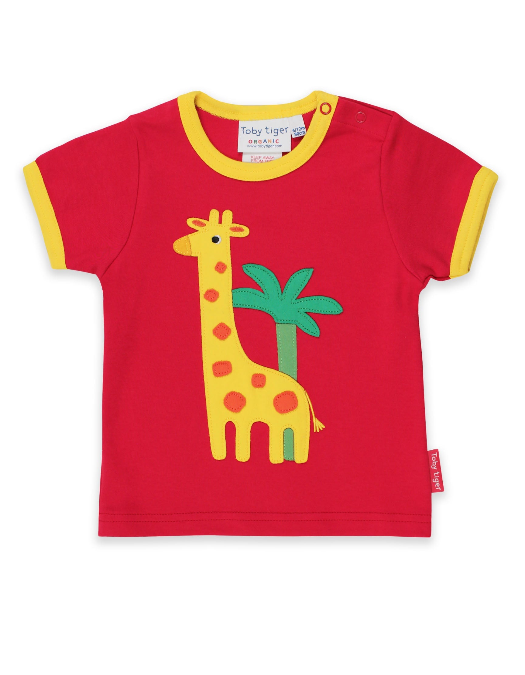 Organic Giraffe Applique T Shirt