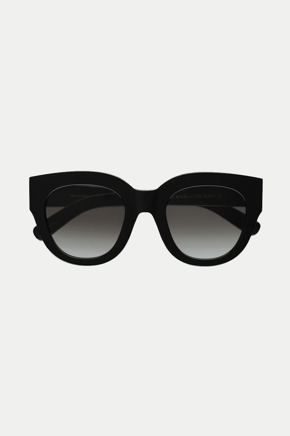 Cleo Black Sunglasses - Grey Gradient Lens