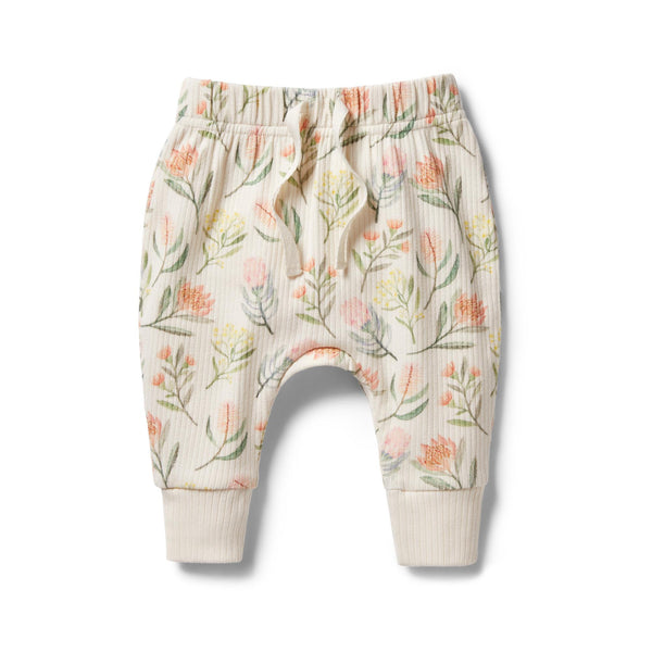 Organic French Terry Slouch Leggings - Pretty Floral