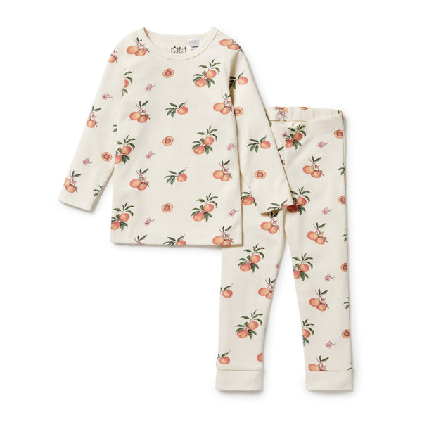 Organic Rib Pyjamas - So Peachy