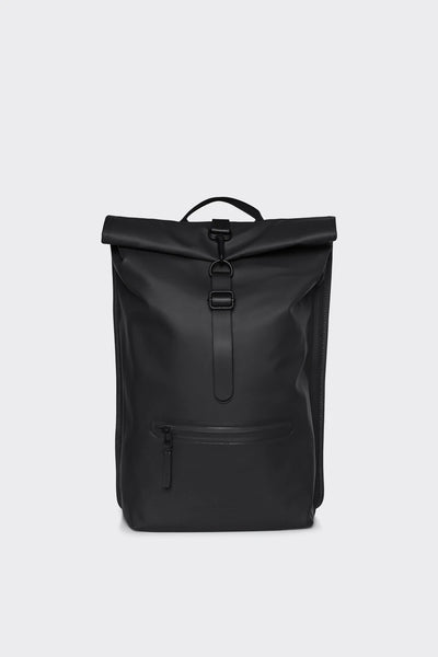 Rolltop Rucksack Backpack In Black