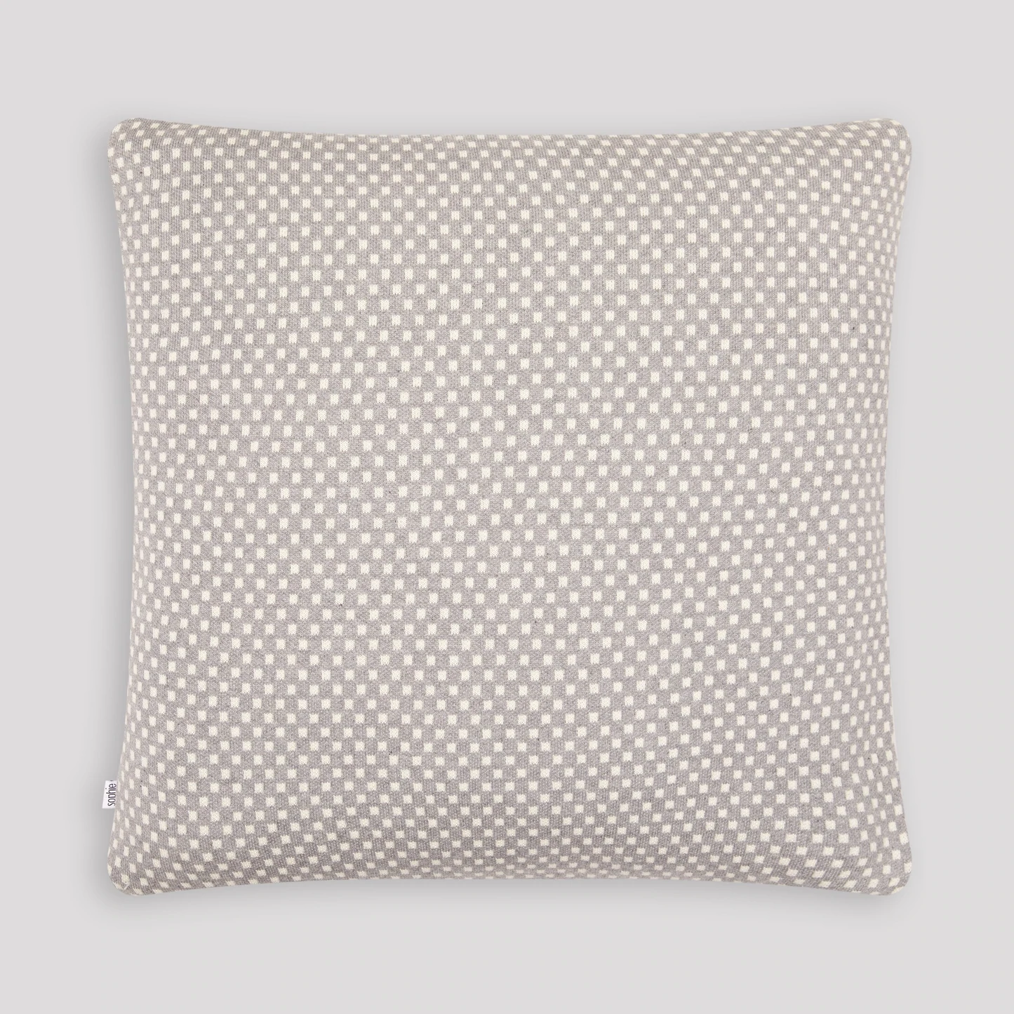 Sophie Home Brick Knitted Cushion Cover : Grey 50 x 50 cm