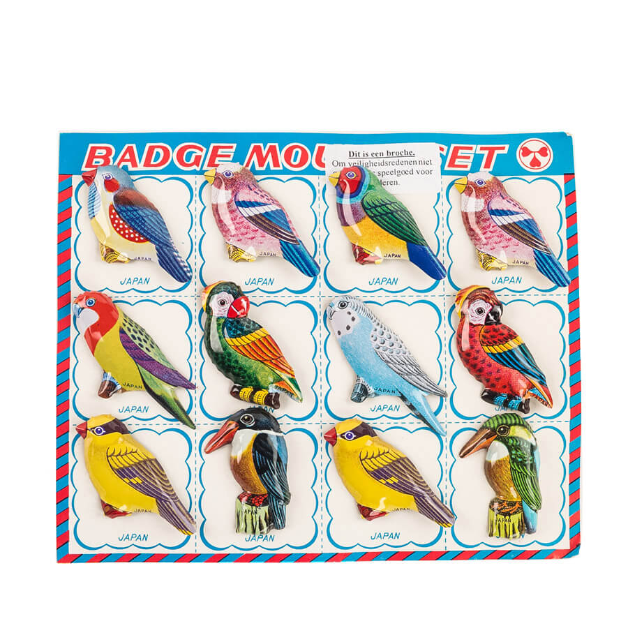 Fantastik Set Of 12 Bird Pins