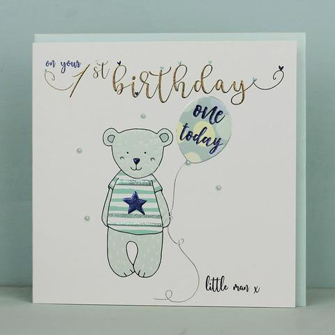 1st Birthday Boy tj34 Card