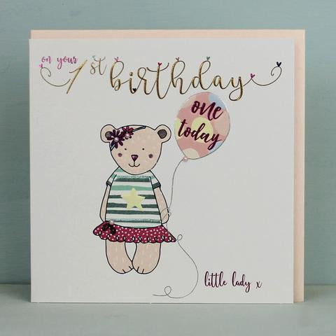 1st Birthday Girl tj35 Card